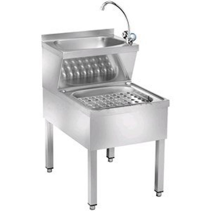 Lavello acciaio inox AISI AFP/LC50 a colonna a muro