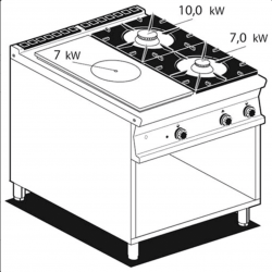 Cucina a gas professionale AFP/ TP2-98G