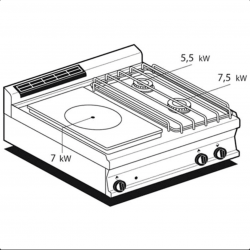 Cucina a gas professionale AFP/ TP2T-78GP 