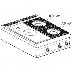 Cucina a gas professionale AFP/ TP2T-98G