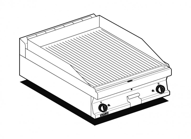 Electric fry top AFP / FTRT-66ETS with a grooved chrome plate