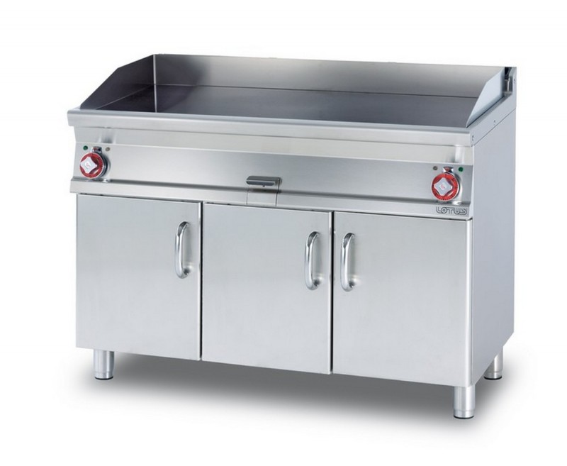 Electric fry top smooth plate AFP / FTL-712ET open compartment