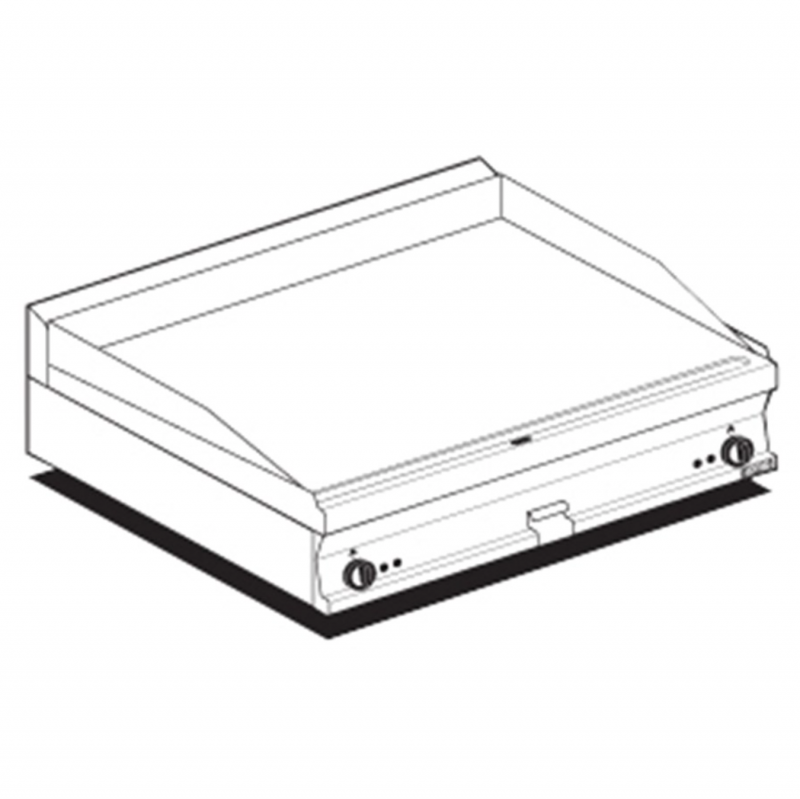 Electric fry top AFP / FTLT-610ETS with smooth chrome plate