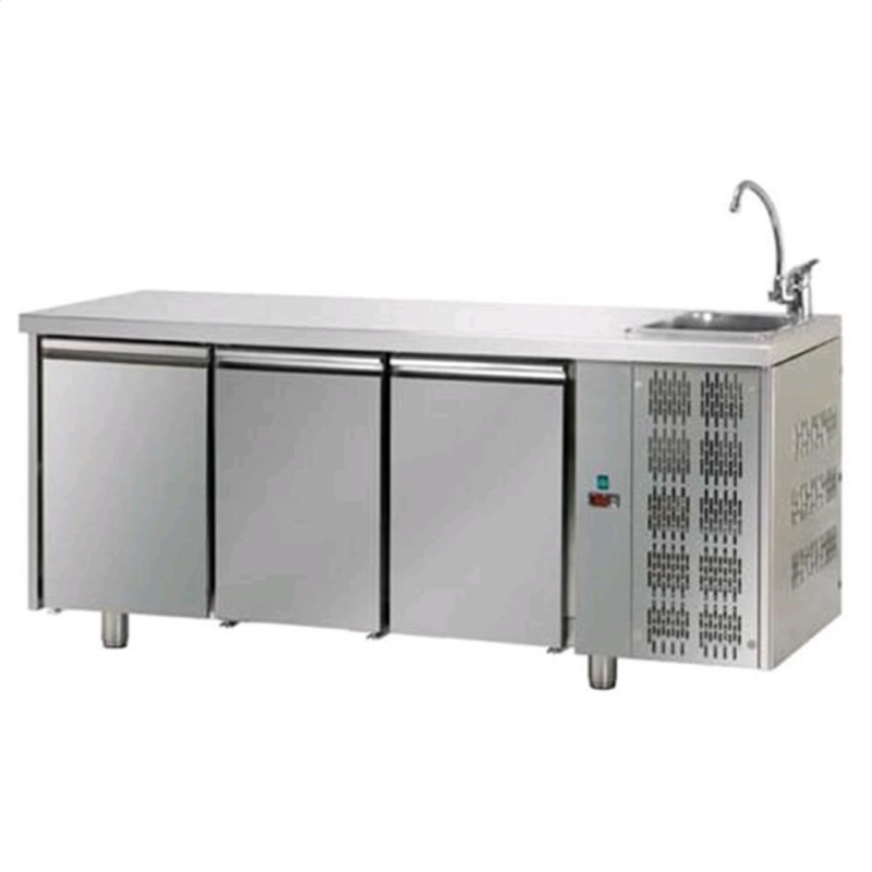 AFP / TF03MIDGNL pizzeria fridge counter in stainless steel